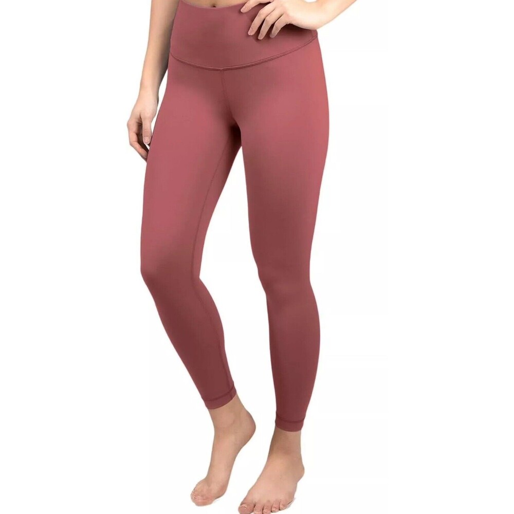Yogalicious High Waist Squat Proof Lux Ankle Size S Mauve 26"‎ Leggings Gym EUC